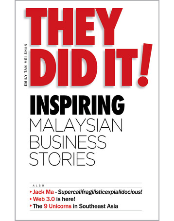 THEY DID IT! Inspiring Malaysian Business Stories
